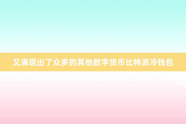 又涌现出了众多的其他数字货币比特派冷钱包