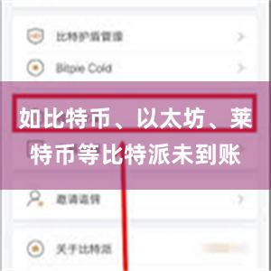 如比特币、以太坊、莱特币等比特派未到账