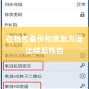 在钱包备份和恢复方面比特派钱包