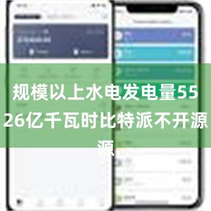 规模以上水电发电量5526亿千瓦时比特派不开源